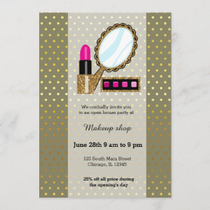 Invitation Artiste maquillage - choisir la couleur arrière -