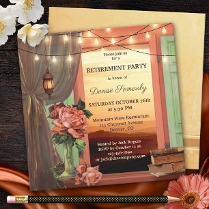 Invitation Artistic Vintage Design Retirement Party