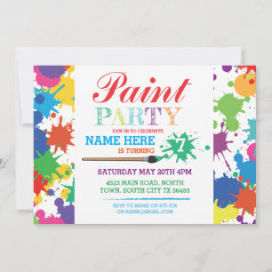 Invitation artistique de la Paint Party Tout Invit