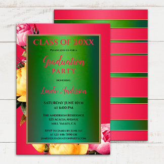 Invitation artistique mexicain inspiré Floral