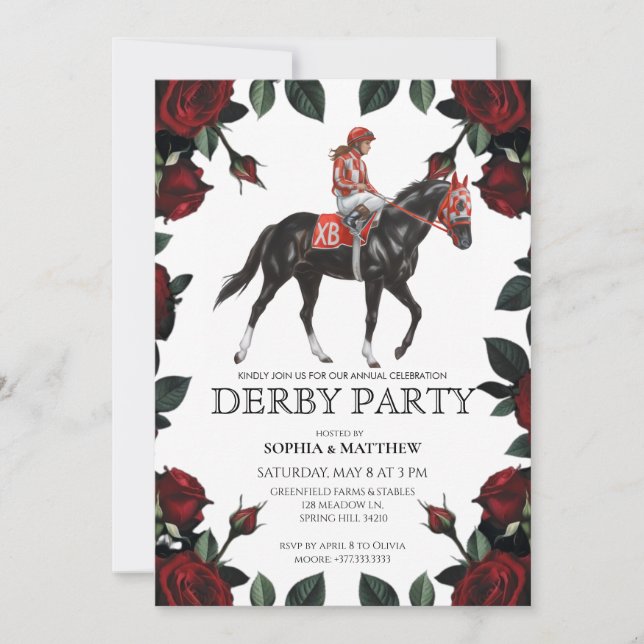 Invitation artistique pour une soirée de derby de  (Devant)