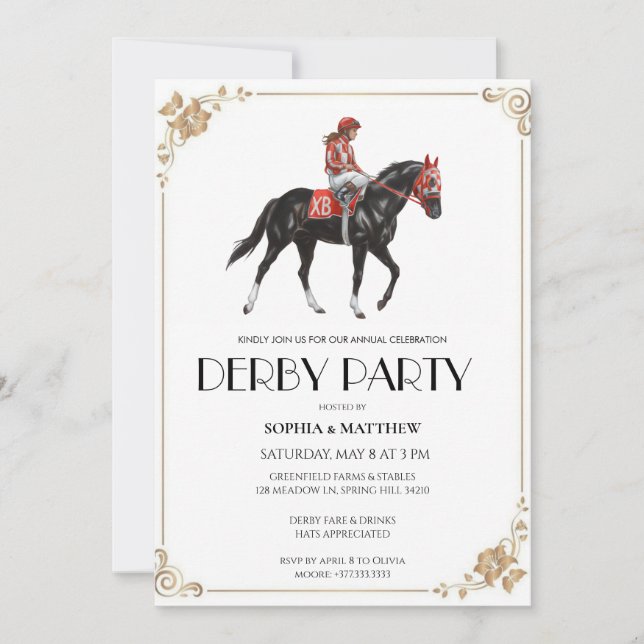 Invitation artistique pour une soirée sur le thème (Devant)
