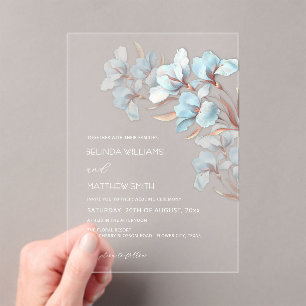 Invitation artistique Turquoise Rose Gold Fleurs