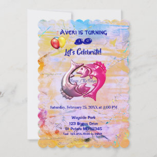 Invitation Artistiques - Poissons Anniversaire (19 février -