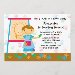 Invitation Arts et fête d'anniversaire de métiers