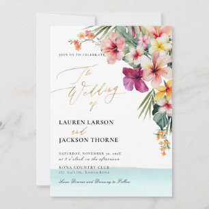 Invitation ArtsApp Chic Tropical Paradise Mariage