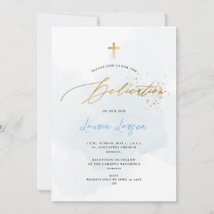 Invitation ArtsApp Élégant H2 Washed Pale Blue Dedication