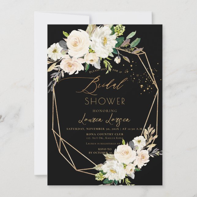 Invitation ArtsApp H2 Alabaster Roses Fête de Mariage (Devant)