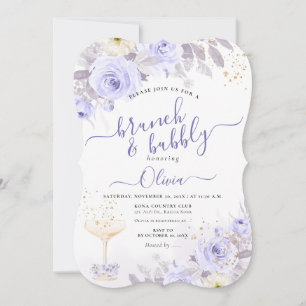 Invitation ArtsApp H2 Dusty Purple Rose Brunch Bubbly