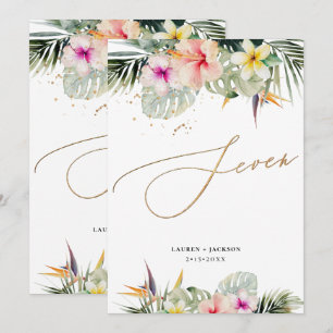 Invitation ArtsApp Paradis Tropical Table Sept Or Faux