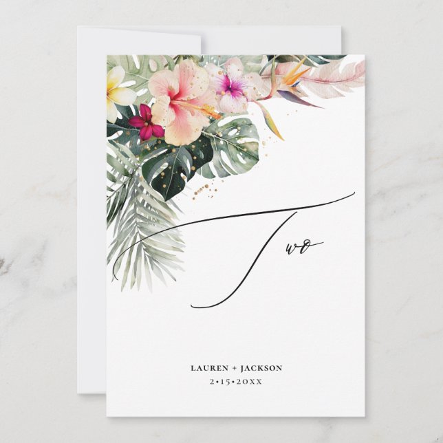 Invitation ArtsApp Tropical Paradise Gold Dust Table Two (Devant)