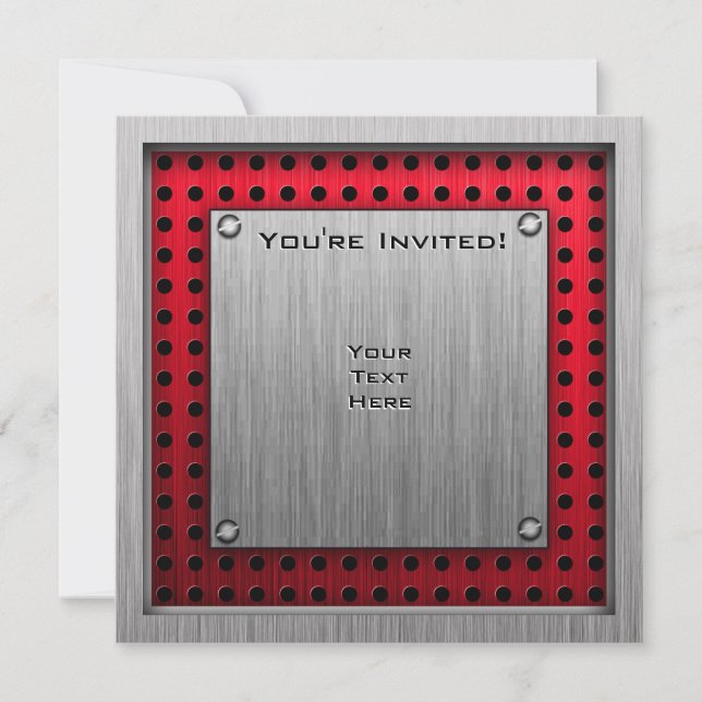 Invitation Aspect aluminium brossé Golfer (Devant)