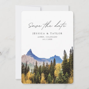 Invitation Aspen Enregistrer la date Colorado Mariage