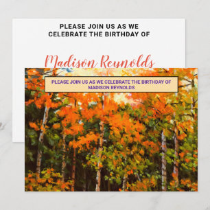 Invitation Aspen Glow Anniversaire Orange, Jaune, Vert & Bleu
