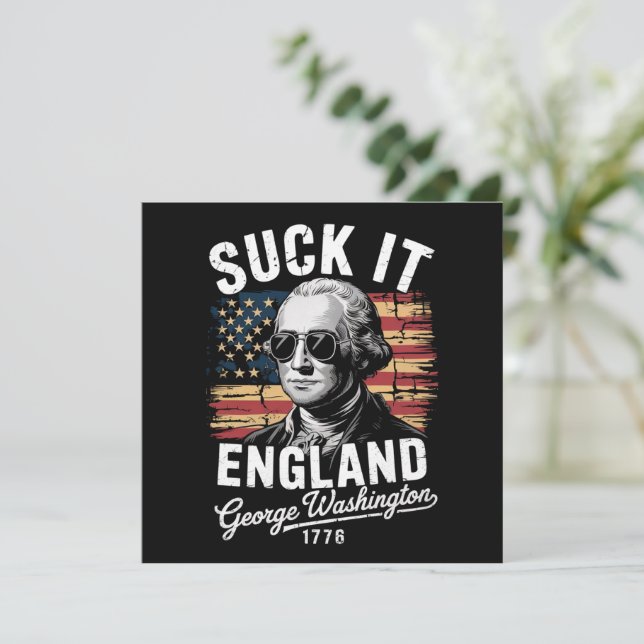 Invitation Aspire Angleterre 4 juillet George Washington 1776 (Debout devant)