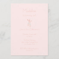 Invitation assez rose d'anniversaire de pantoufles