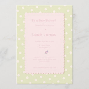Invitation assez rose de baby shower de fille de
