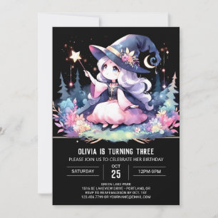 Invitation Assistant Aquarelle enchantée Anniversaire
