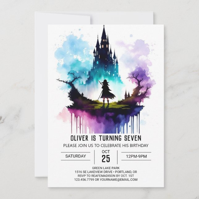 Invitation Assistant Enfants numériques Anniversaire (Devant)
