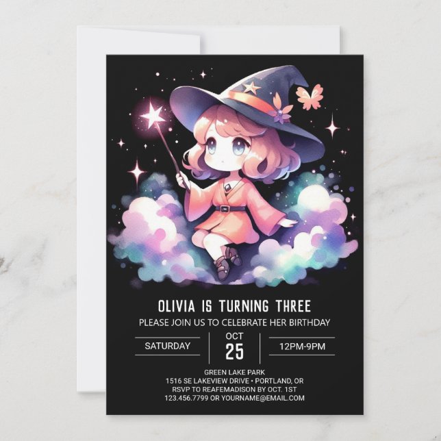 Invitation Assistant Fille personnalisée Anniversaire (Devant)