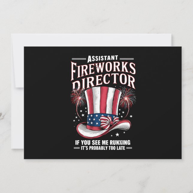 Invitation Assistant Fireworks Director USA 4 juillet (Devant)