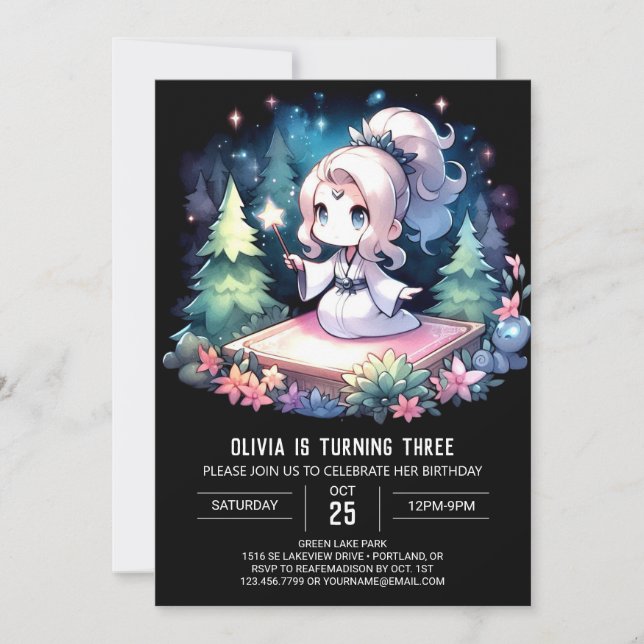 Invitation Assistant Imaginaire fille Anniversaire (Devant)