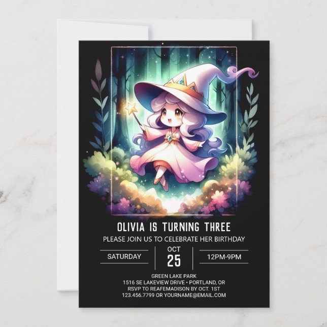 Invitation Assistant minimaliste fille Anniversaire (Devant)