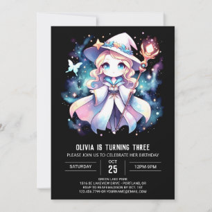 Invitation Assistant Mystique moderne Anniversaire