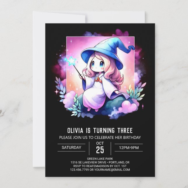Invitation Assistant Mystique simple Anniversaire (Devant)