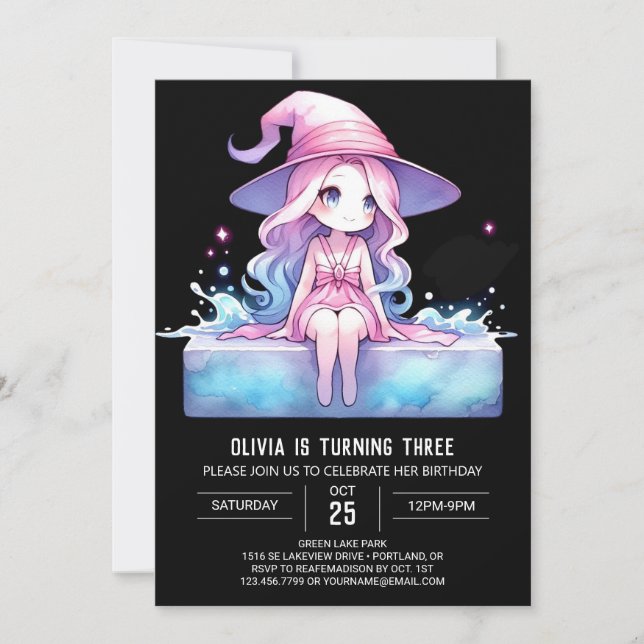 Invitation Assistant pour enfants Whimsical Anniversaire (Devant)