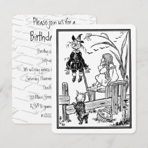 Invitation Assistant vintage de la fête d'anniversaire d'Oz D