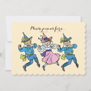 Invitation Assistant vintage de Oz Dancing Baby shower Munchk
