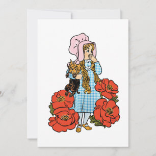 Invitation Assistant vintage de Oz, Dorothy Poppies Invitatio