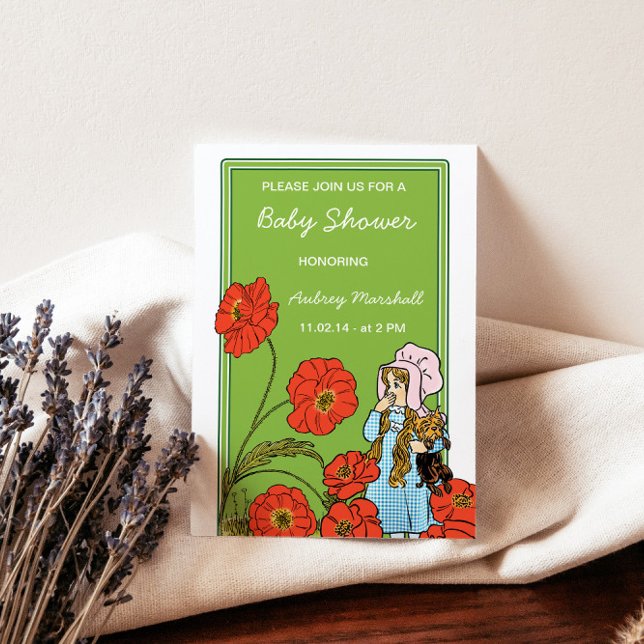 Invitation Assistant vintage du Baby shower Oz (Créateur téléchargé)