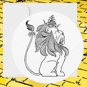 Invitation Assistant vintage Oz Lion, fête d'anniversaire de 