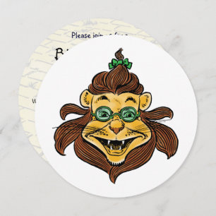 Invitation Assistant vintage Oz Lion, fête d'anniversaire de