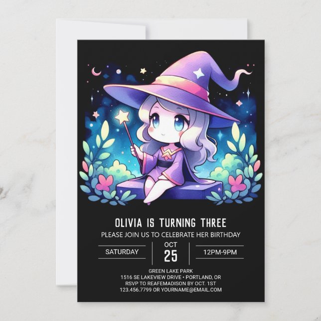 Invitation Assistant Whimsical simple Anniversaire (Devant)