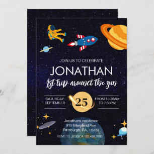 Invitation Astronaut 1er anniversaire