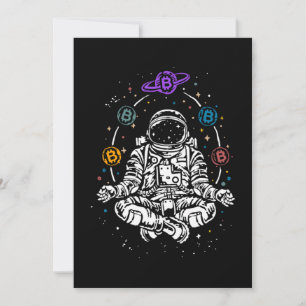 Invitation Astronaut Bitcoin Crypto Space BTC Cryptomonnaie