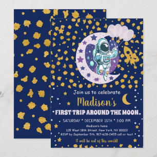 Invitation Astronaut Espace Premier Voyage Autour De La Lune 