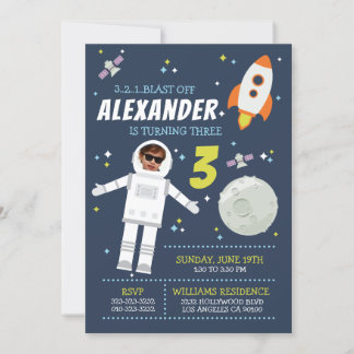 Invitation Astronaut Photo Rocket Espace extra-atmosphérique