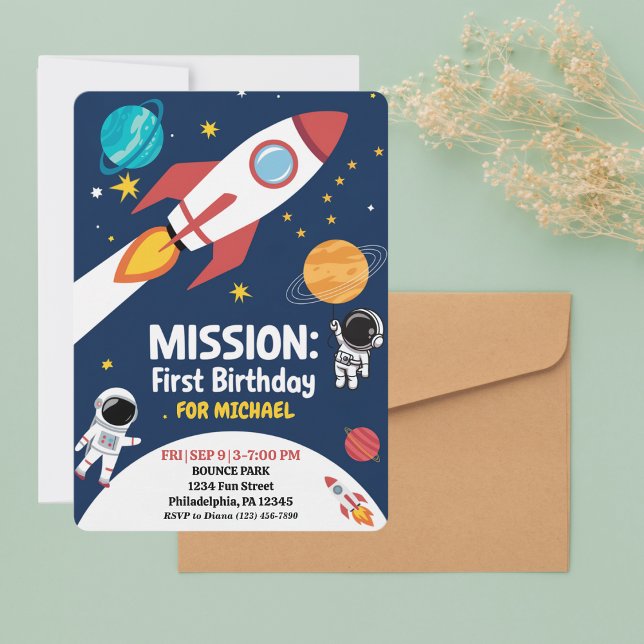 Invitation Astronaute de l'espace extra-atmosphérique, Enfant (Créateur téléchargé)