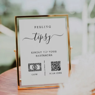 Invitation Astuce votre barman Signer, Mariage Barre Signer