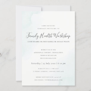 INVITATION ATELIER D'AQUARELLE COUP DE PINCELLE BLEU DE PLAGE