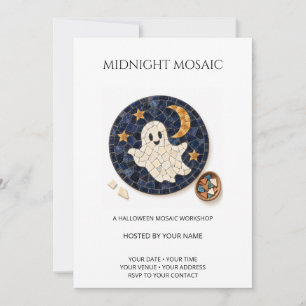 Invitation Atelier de mosaïque Halloween Midnight Mosaic