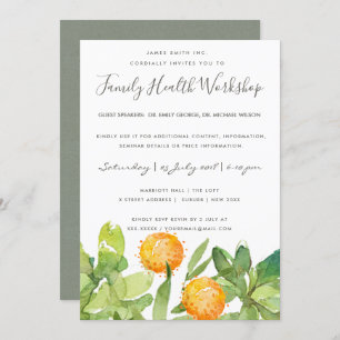 INVITATION ATELIER DE SÉMINAIRE SUCCULENT CACTUS WATERCOLOR