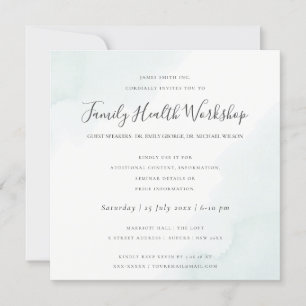 INVITATION ATELIER D'ÉVÉNEMENT À L'AQUARELLE BLEU DE PLAGE