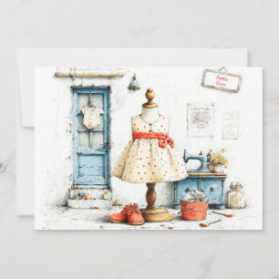 Invitation Atelier pour 1er anniversaire Style Noir & Blanc