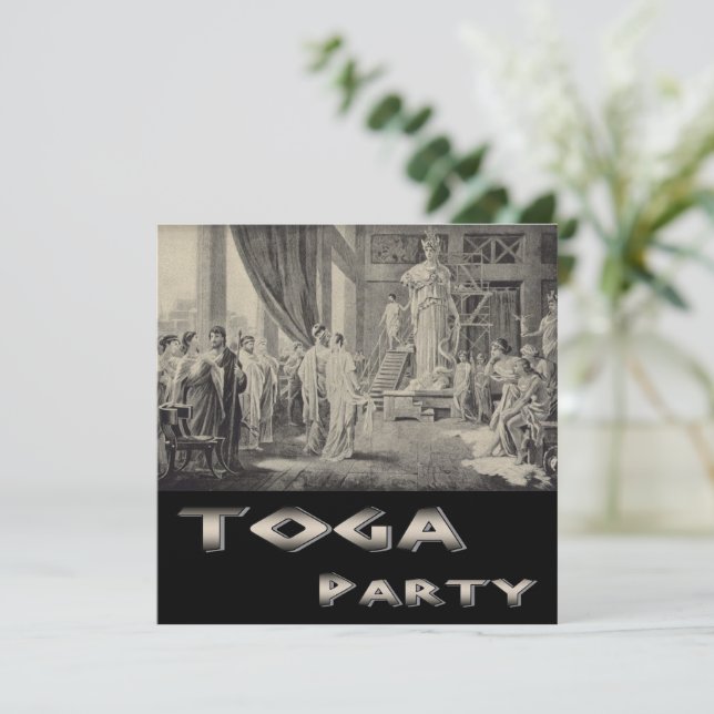 Invitation Athena in the Parthénon (Debout devant)