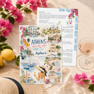 Invitation Athènes avant l'allée Enterrement de vie de jeun